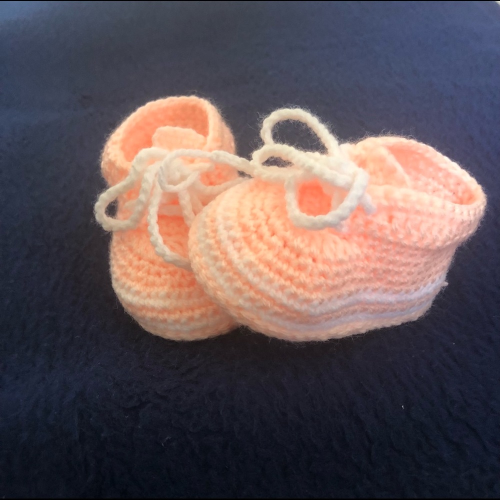 Handmade baby booties